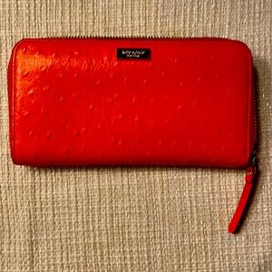 Orange leather Kate Spade wallet
